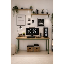 Çam Çalışma Masası, Yeşil Çalışma Masası, 140 Cm Çalışma Masası, Çocuk Çalışma Masası, Calisma Masasi, Ders Çalışma Masası, Ofis Masası, Bilgisayar Masası, Pc Masası, Yemek Masası, Metal Ayaklı Kahverengi
