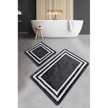 Duplici Antrasit Ikili Set Banyo Halısı