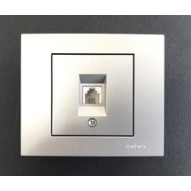 Ovivo Grano Gümüş Data Prizi Çerçeveli