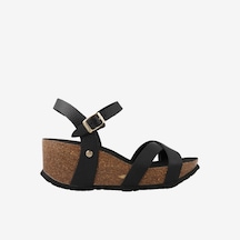 Black Sandalet Kadın G106778 Genuins Cannes Embossed Leather Dark siyah
