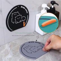 Banyo Ve Mutfak Lavabo Koku Önleyici Gider Koruyucu Silikon Sızdırmaz Ped 1 Adet Yeşil Açık Ahşap