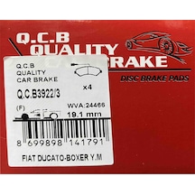 Q.C.B Beşer 3922/3 Ön Fren Balatası Ducato Iii-Boxer Iii-Jumper 3