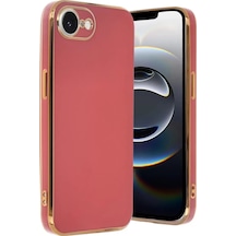 Apple Uyumlu iPhone 16e Kılıf Volet Silikon - Kırmızı -