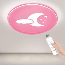 Ömür Avize Pembe Gökyüzü Çocuk Odası Ledli Kumandalı Avize Beyaz