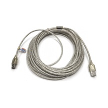 Usb 2.0 Erkek Erkek Şeffaf Şarj Ve Data Kablosu 10m