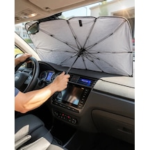 Astraltech Katlanabilir Şemsiye Tipi Araç Güneşliği Upe Alaşımlı 125x65 Cm
