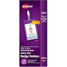 Avery Klipsli Ağır Hizmet Tipi Rozet Tutucuları, 8,9 Cm X 5,7 Cm,