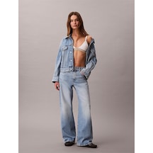Calvin Klein Kadın Wide Leg Tinted Cruise Jean-14754 Mavi