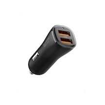 30w Usb-a 2 Port Araç İçi Hızlı Şarj Aleti 18w + 12w Akım Korumalı Güç Adaptörü Çakmaklık & & İpad Type-c Pd Ev302 - Acp08700