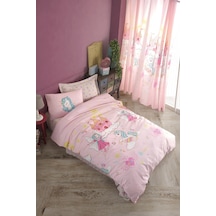 Eponj Home Kolay Ütülenir Nevresim Takımı Tek Kişilik Unicorn Dreams Pembe