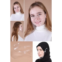 Ağız Burun Koruyucu Siperlik Şeffaf Maske