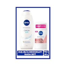 Nivea Kadın Creme Soft Duş Jeli 750 ML ve Stick Deodorant Derma Control Clinical 50 ML, 96 Saat Ter Koruması