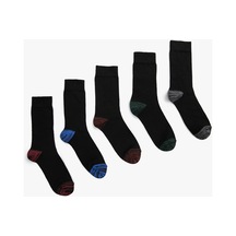 Koton Basic Soket Çorap Seti 5'li Renk Detaylı Siyah 3sam80042aa 3SAM80042AA999