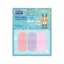 Kraf Pop-up Yapışkanlı Şeffaf Film Index Puantiyeli 3 Renk X 20 Yaprak 42x19mm