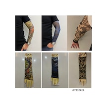 Giyilebilir Dövme 3 Çift 6 Adet Kol Çorap Dövmesi Sleeve Tattoo Set8