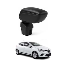 Renault Clio 2019-2025 Adaptörlü Model Uyumlu Kolçak Kol Dayama Siyah Suni Deri Araca Özel