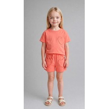 Defacto Kalp Desenli 2li Mercan Takım Kız Bebek I0049a526hspn676 Pembe-pn676