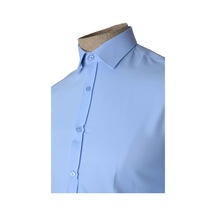 Cengiz İnler Standart Yaka Slim Fit Cepsiz Düz Erkek Gömlek 001