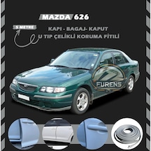 Mazda 626 Oto Araç Kapı Koruma Fitili 5metre Parlak Gri Renk