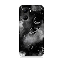 Huawei Nova 10 Se Uyumlu Uzay Ve Bulutlar Desenli Silikon Kılıf