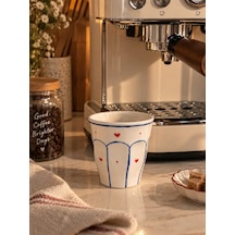 Amore Line Double Espresso Fincanı Kırmızı - Lacivert