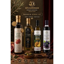 Diyarından 4'lü Premium Gurme Set Nar Ekşisi, Zeytinyağı, Karadut Özü Ve Ananaslı Detox Sirkesi Doğal Lezzet Paketi