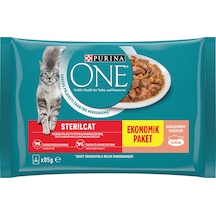 3 Adet Purina One Pouch Balıklı Kısırlaştırılmış Kedi Maması 85 G X 4