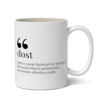 Dost Kelime Anlamı Baskılı Kupa Bardak Baskılı Kahve Kupa Bardak