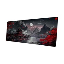 Kaymaz Kenarlı Manzara Resim Desenli Kauçuk Mouse Pad - 40cm X 80cm