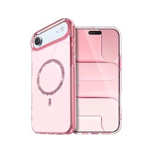 Newface Apple Uyumlu İphone 17 Air Live Diamond Magsafe Kapak - Pembe - Özel Seri 8683140913885