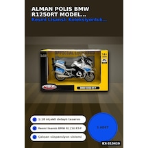Die-cast 1:18 Ölçekli Alman Polis Bmw R1250rt Motosiklet Modeli 1 Adet Bx-313420