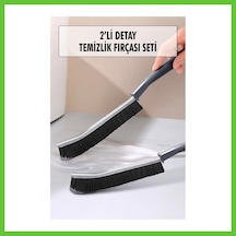 Bezos 2 Li Çok Amaçlı Temizlik Fırçası & Derz Fırçası & Mutfak Banyo Temizlik Fırçası Dmc