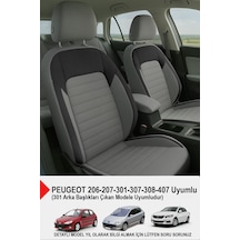 Mocha Taytüyü Oto Koltuk Kılıfı Peugeot 206-207-208-306-307-407 Uyumlu Füme