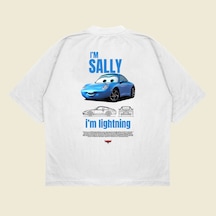 I'm Sally Boxy Fit Oversize Unisex Tshirt Baskılı Tişört Beyaz