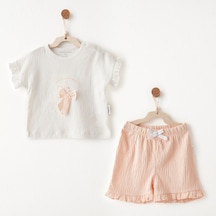 Andywawa Little Swan Love Kız Bebek Takım Ac26535 Somon