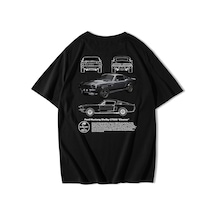 Brz Collection Unisex Oversize Ford Mustang Shelby Gt500 ''eleanor'' T-shirt-siyah Siyah