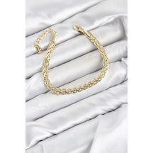 Cm Singapur Zincir Model Gold Renk Pirinç Kadın Bileklik Tj-bb8593 Altın - Çok Renkli