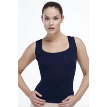 Malabadi 1037 Kadın Modal Açık Yaka Kalın Askılı Sırtı Kapalı Atlet-lacivert