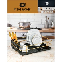 20 Adet Tabak Kapasiteli Metal Plastik Bulaşık Kurutma Sepeti Siyah