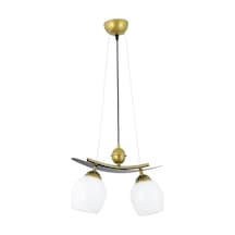 Üçlü Modern Tarz Kayık Model Metal Camlı Sarkıt Avize L