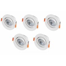 Uzmlight Horoz Led Spot Armatür Plastik Beyaz Kasa Cob 5w 6500k