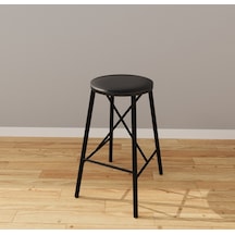 Siyah Döşemeli  Bar Sandalyesi Bar Taburesi Mutfak Sandalyesi 1 Çok Renkli