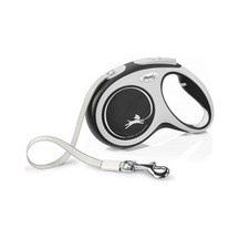 New Comfort Otomatik Şerit Köpek Gezdirme Tasması, Medium, 5 Mt, Siyah