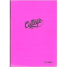 Çınar College Dikişli Pp Kap. Defter A4 80 Yp Kareli Pembe