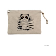 Panda İn Tee Krem Clutch Astarlı Cüzdan / El Çantası