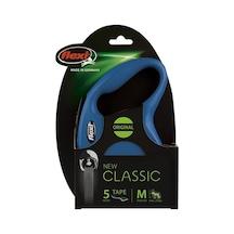 Flexi New Classic Mavi Otomatik Şerit Köpek Gezdirme Tasması-M Mavi