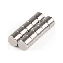 10 Adet Çap 8mm X Kalınlık 5mm Silindir Süper Güçlü Neodyum Mıknatıs