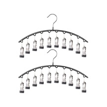 Ganzhoushop 10 Klipsli Paslanmaz Çelik Çorap Kurutma Rafı Dayanıklı Rüzgar Geçirmez Elbise Askısı Ev Çamaşırları İçin Çok Renkli