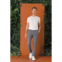 Efor Comfort Fit Beli Lastikli Pötikareli Casual Füme Pantolon P 1149 Füme Efor Comfort Fit Beli Lastikli Pötikareli Casual Füme Pantolon P 1149 Füme