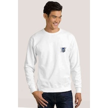 Hp Ravenclaw Crest Ravenclaw Logo Baskılı Beyaz Erkek Sweatshirt
